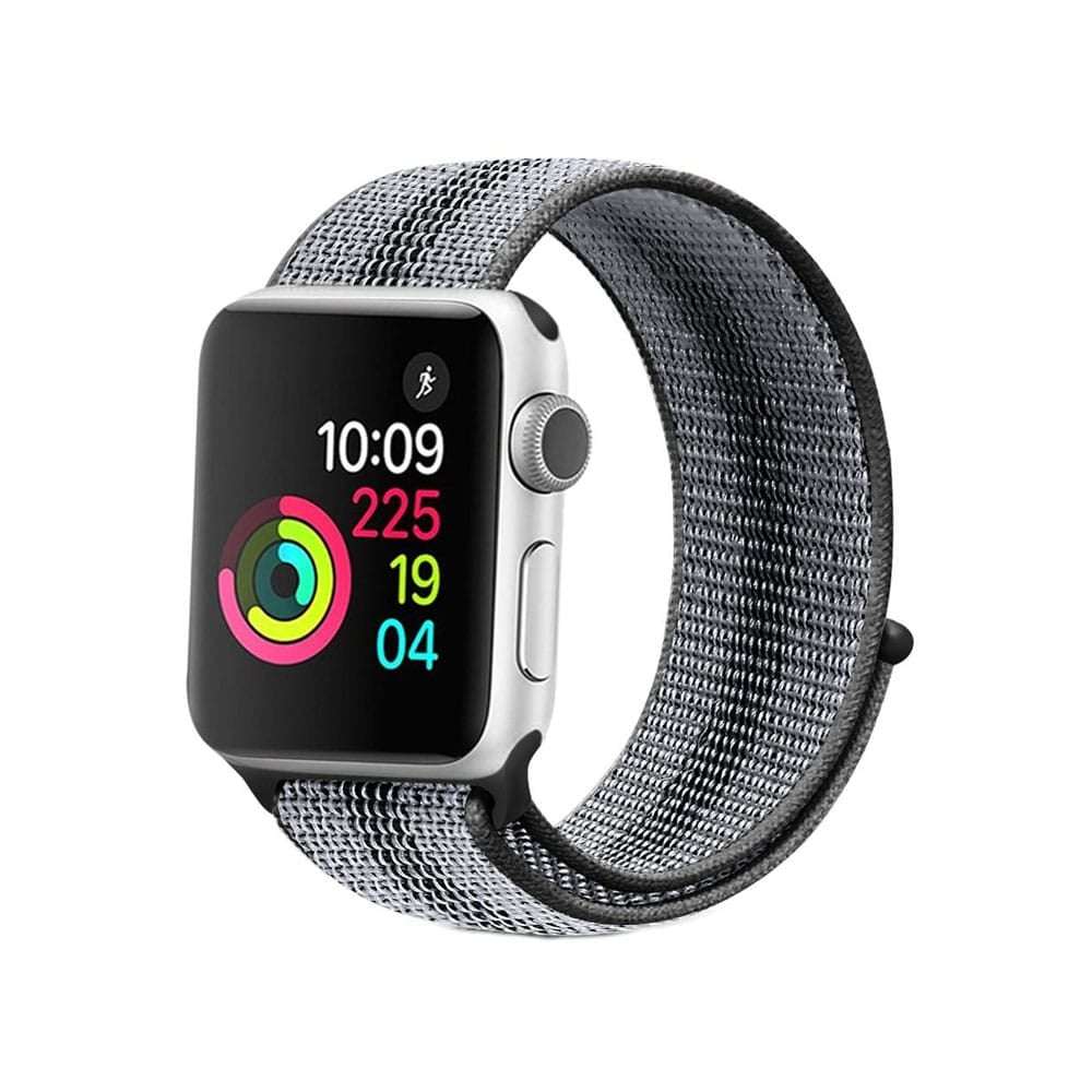 Killer Deals Velcro Nylon Strap for 42/44/45/49mm Apple Watch- Black & Grey