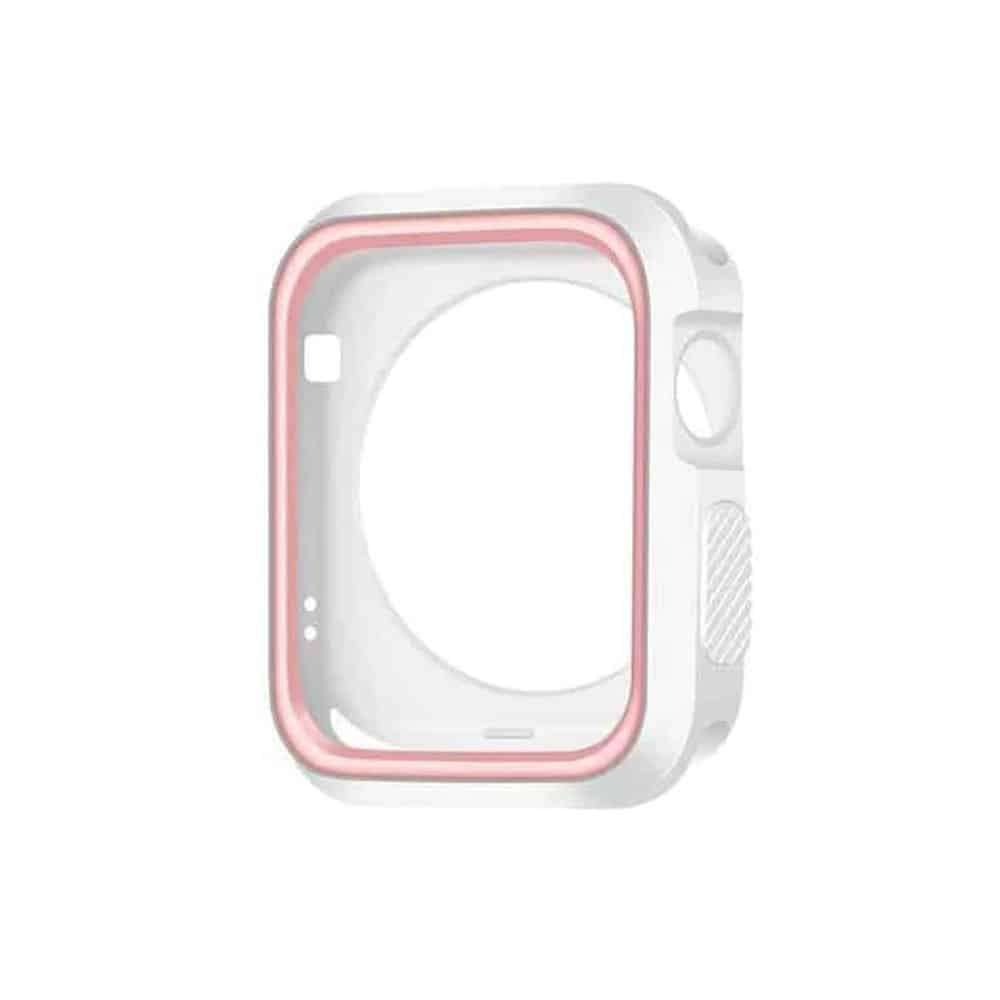 Killer Deals Silicone Protective Case for 38MM Apple Watch - White & Pink