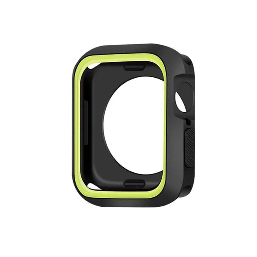 Killer Deals Silicone Protective Case for 42MM Apple Watch - Black & Yellow