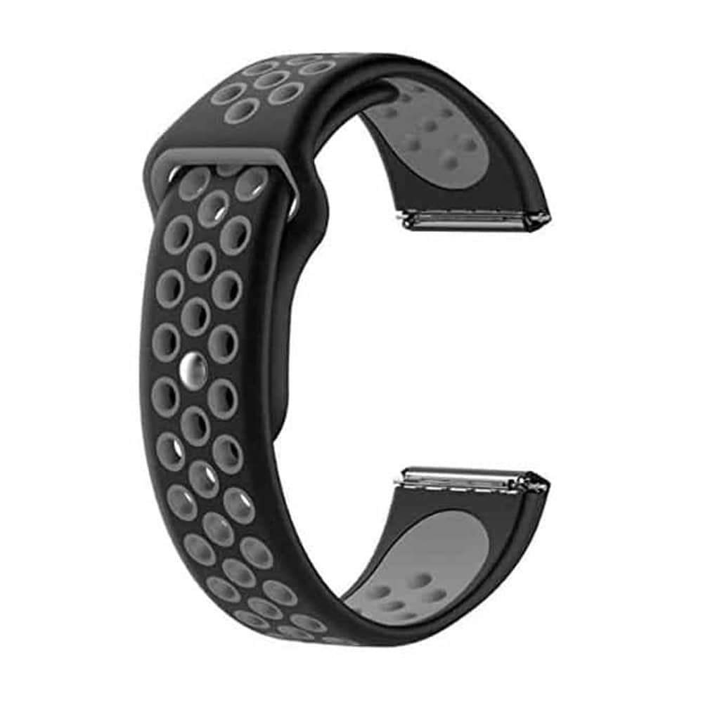 Killer Deals Perforated Exercise Silicone Strap for Fitbit Versa - Black & Grey