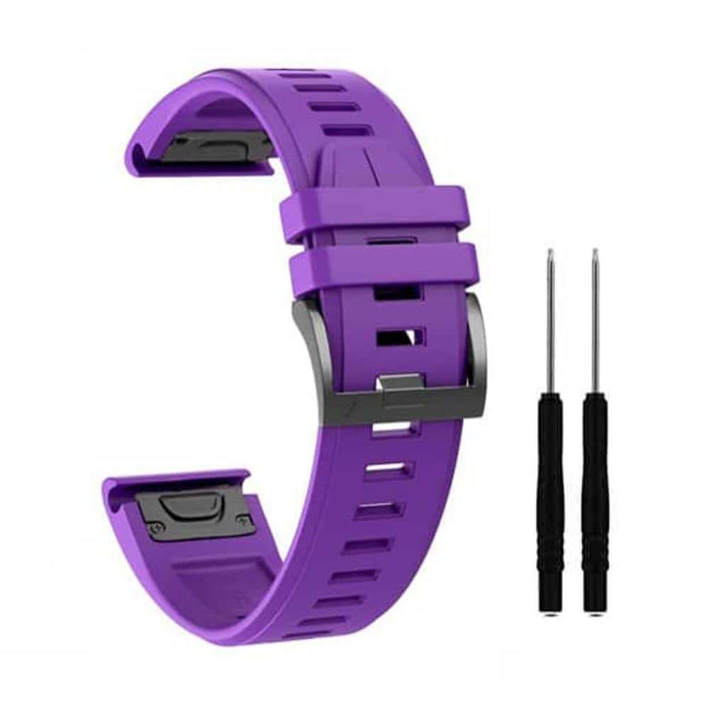 Killer Deals 26mm Silicone Strap for Garmin Fenix 5X/ 6X/ 7X - Purple