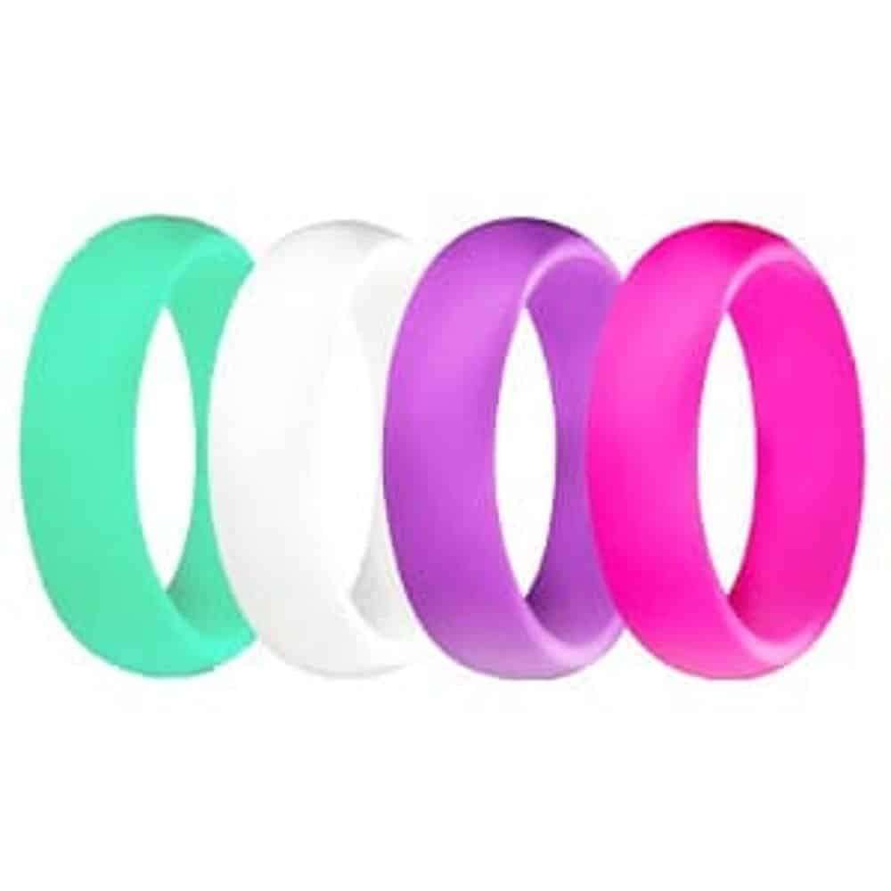 Killer Deals Silicone Ring Set of 4 Size USA 6 RSA L- (5.7mm width)