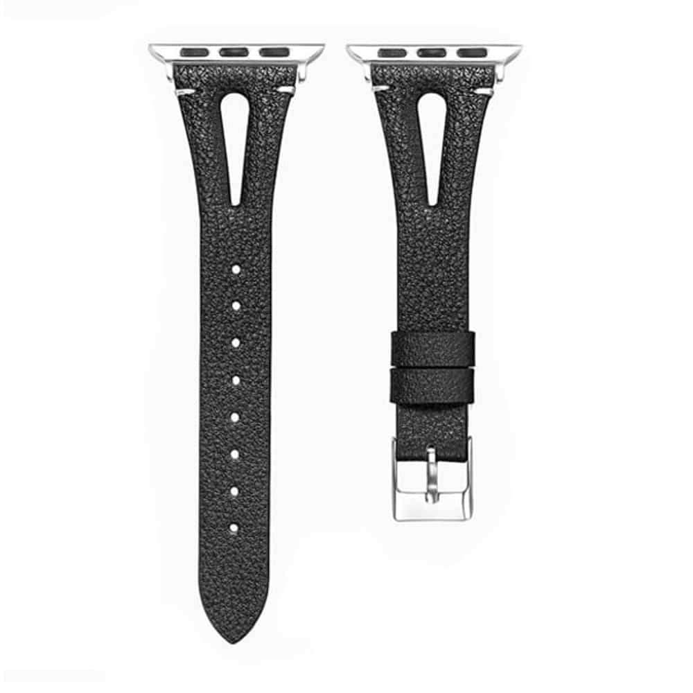 Killer Deals Leather Strap Compatible with 38/40/41mm Apple Watch - Black