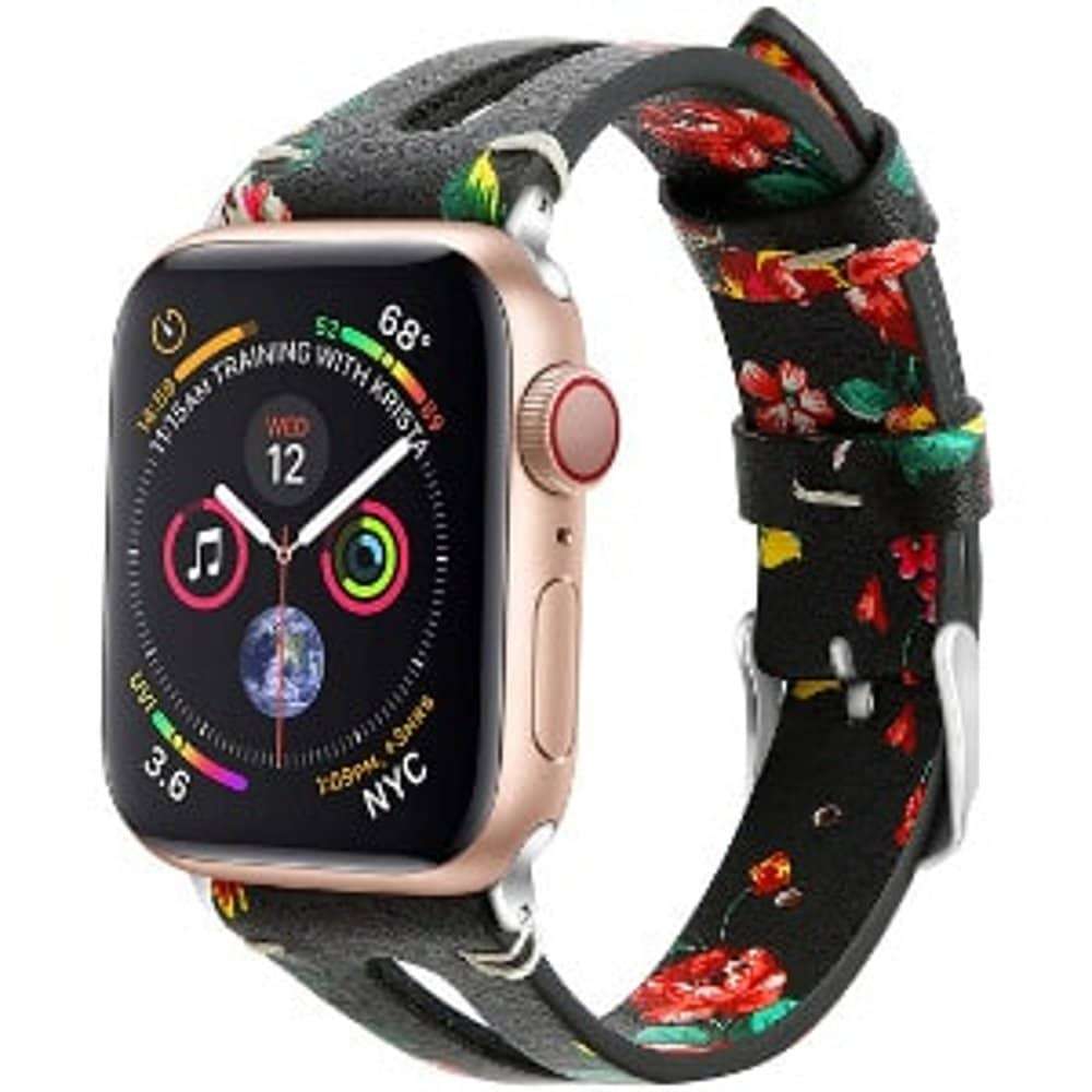 Killer Deals Leather Strap Compatible with 38/40/41mm Apple Watch - Flower