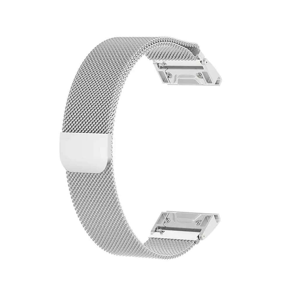 Killer Deals Stainless Steel Milanese Loop Strap for 22mm Garmin Fenix 5/6/935/945/S60 - Silver