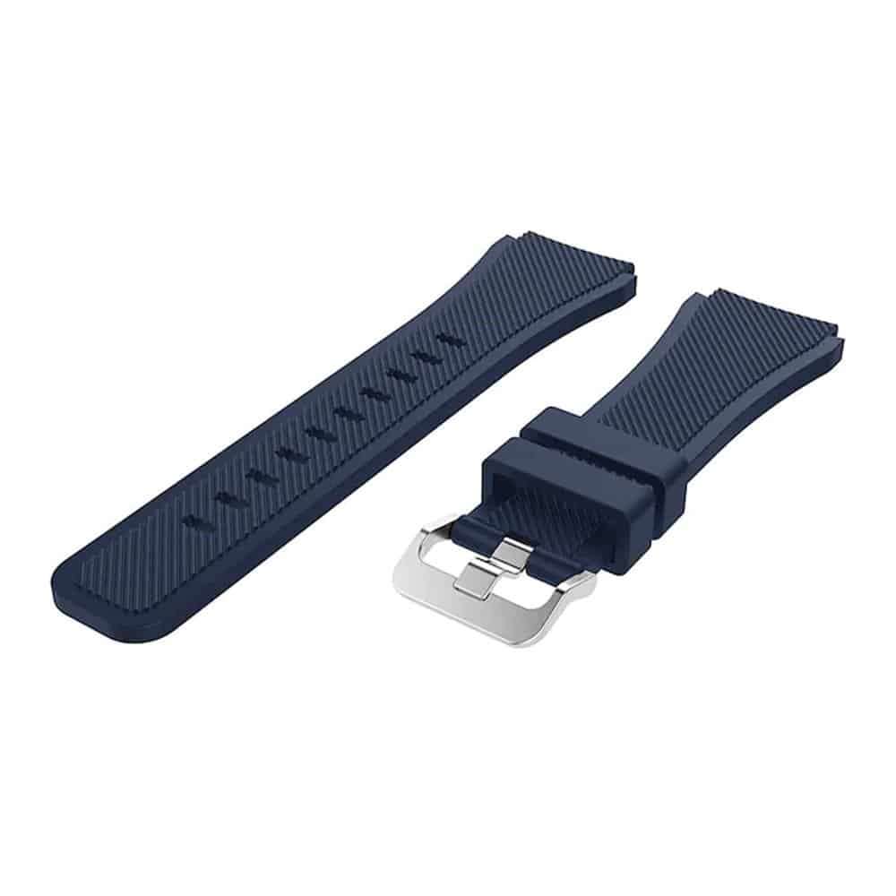 Killer Deals 22mm Silicone Strap for Samsung Gear S3 Frontier - Navy - M-L