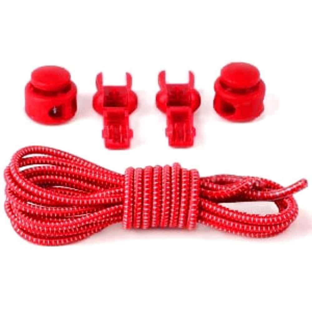 Killer Deals Lazy No-Tie Elastic Speed Shoelaces - Red
