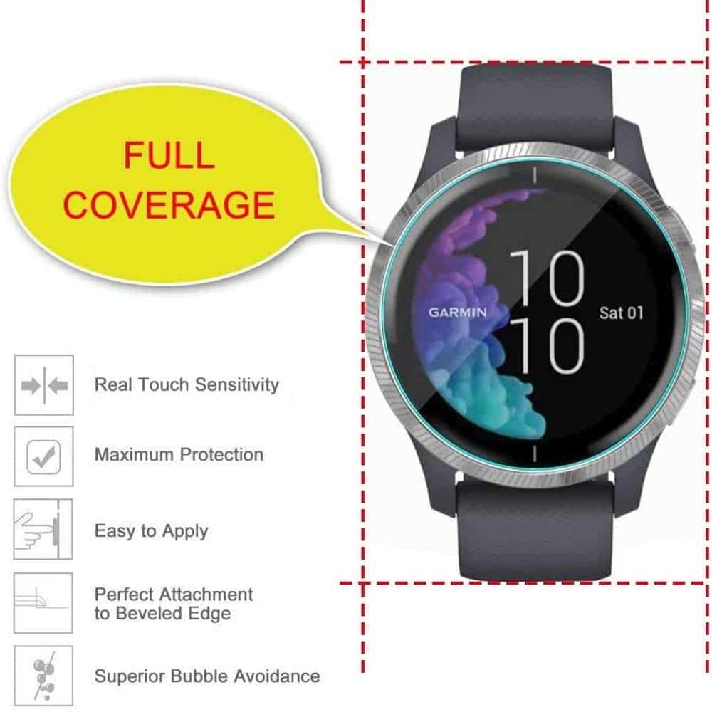 Killer Deals 33mm Tempered Glass Screen Protector Film for Garmin Venu