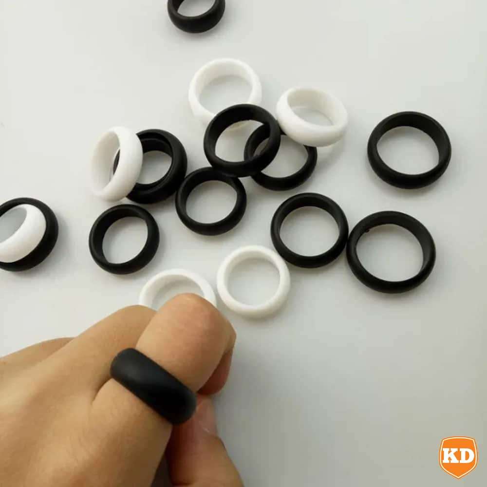 Killer Deals Unisex Wedding/Commitment/Exercise Silicone Ring (L/XL) Black