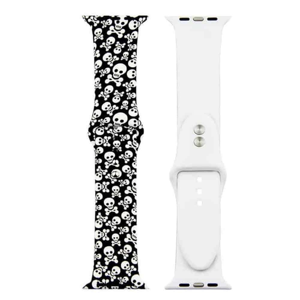 Killer Deals 38/40/41mm Apple Watch  silicone strap - Skulls (M-L)