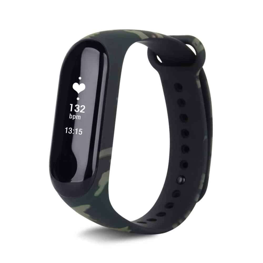Killer Deals Xiaomi Mi Band 2 replacement silicone strap - Camo green