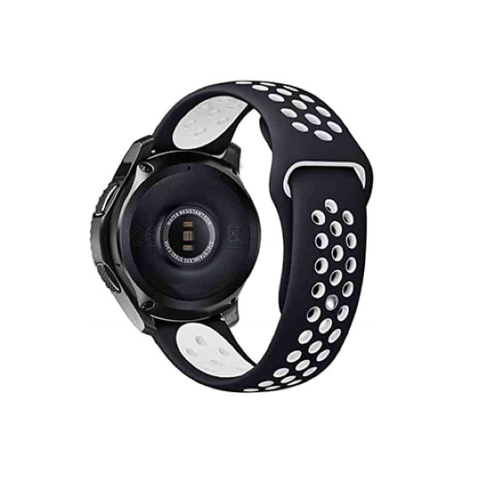 Killer Deals 18mm Silicone Strap for Samsung / Garmin / Huawei - Black / White