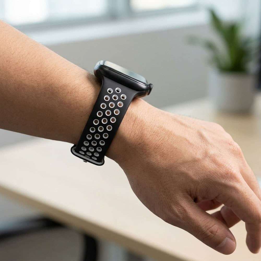 Killer Deals 18mm Silicone Strap for Samsung / Garmin / Huawei - Black / White