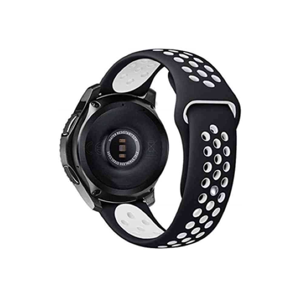 Killer Deals 20mm Silicone Strap for Samsung / Garmin / Huawei - Black / White
