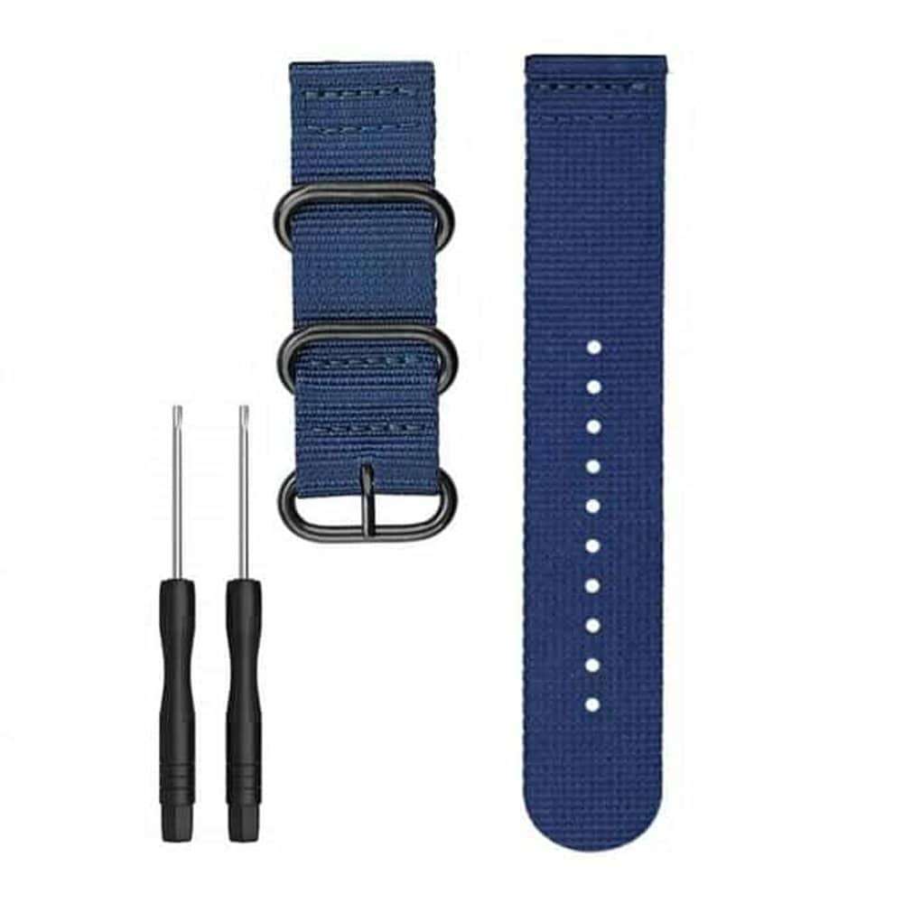 Killer Deals 22mm Nylon Strap for Garmin Fenix 5 + Pins & Tool - Navy Blue