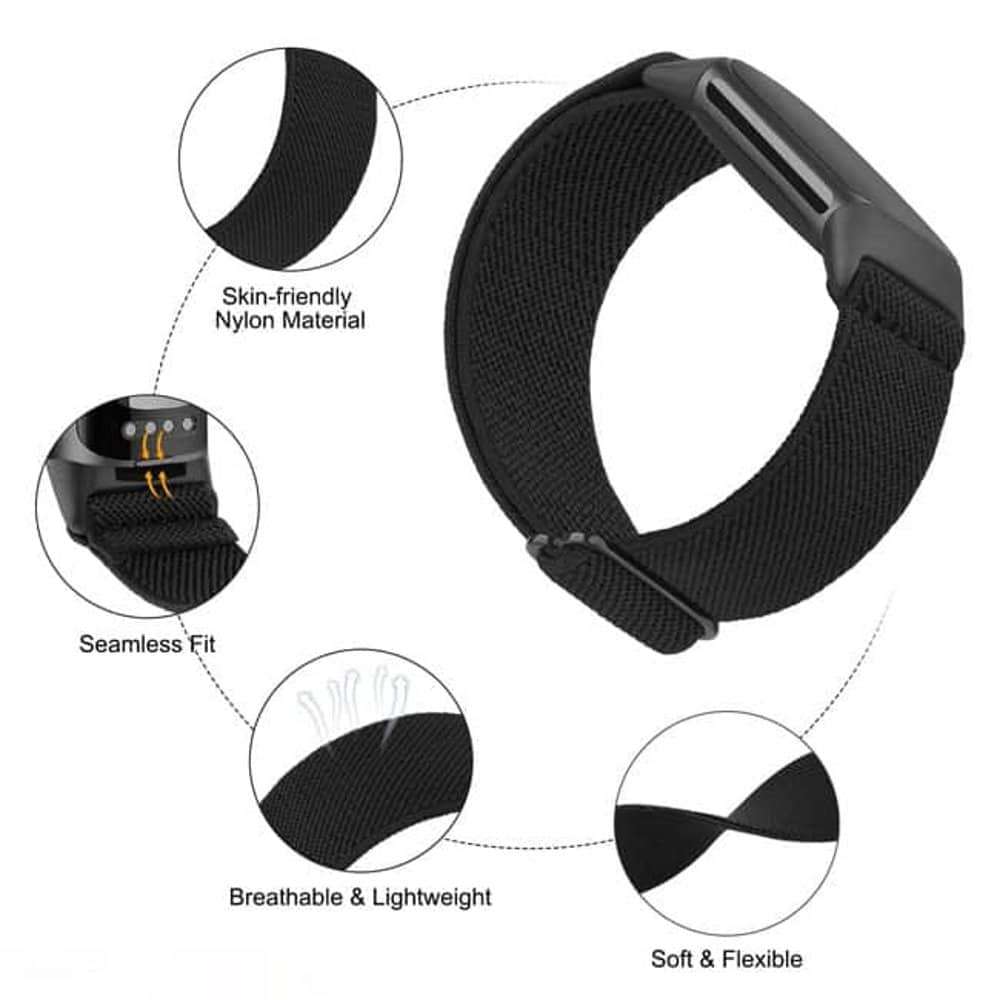 Killer Deals Adjustable Elastic Nylon Strap for Fitbit Charge 5/ Charge 6