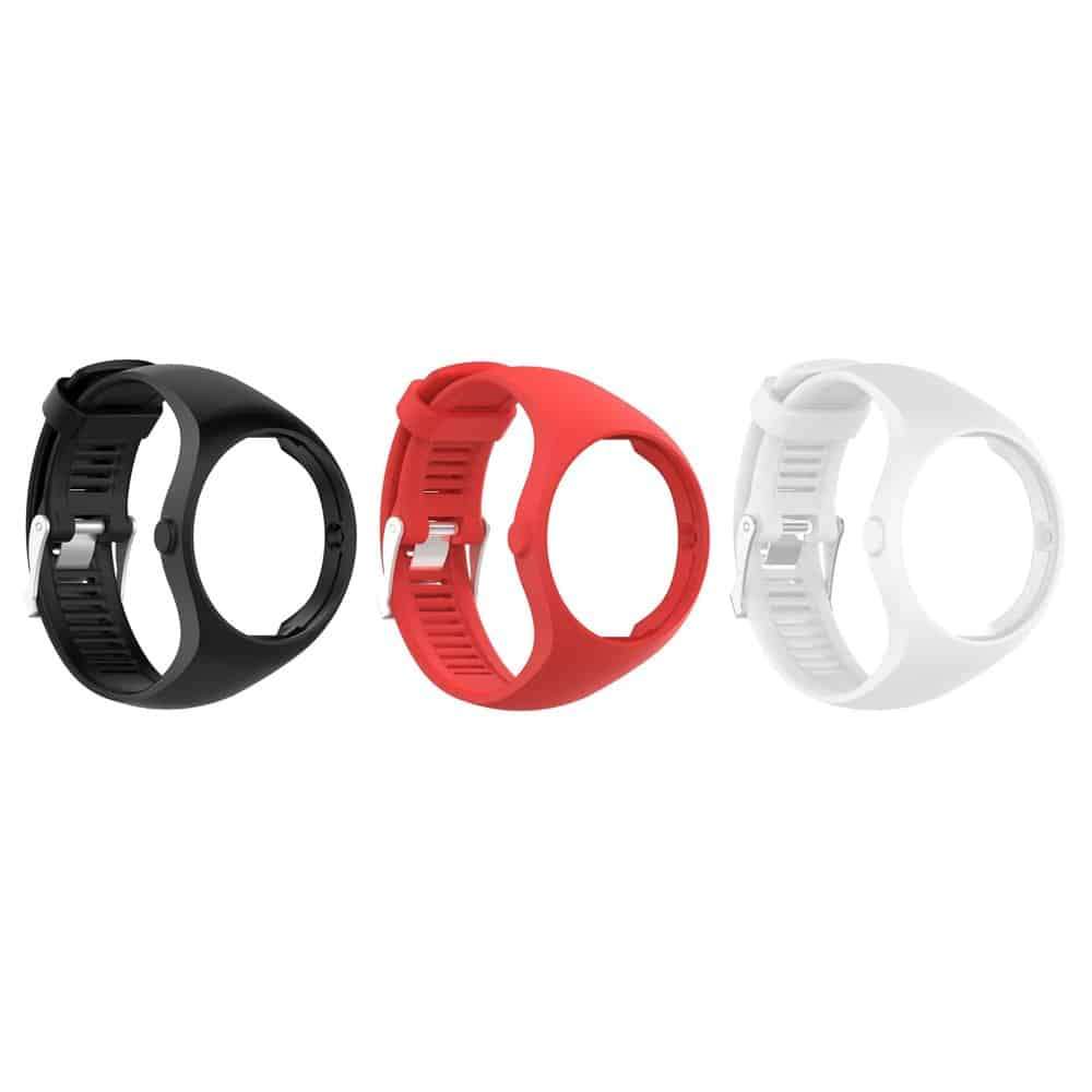 Killer Deals Silicone Strap Combo for Polar M200 - Black/ Red/ White