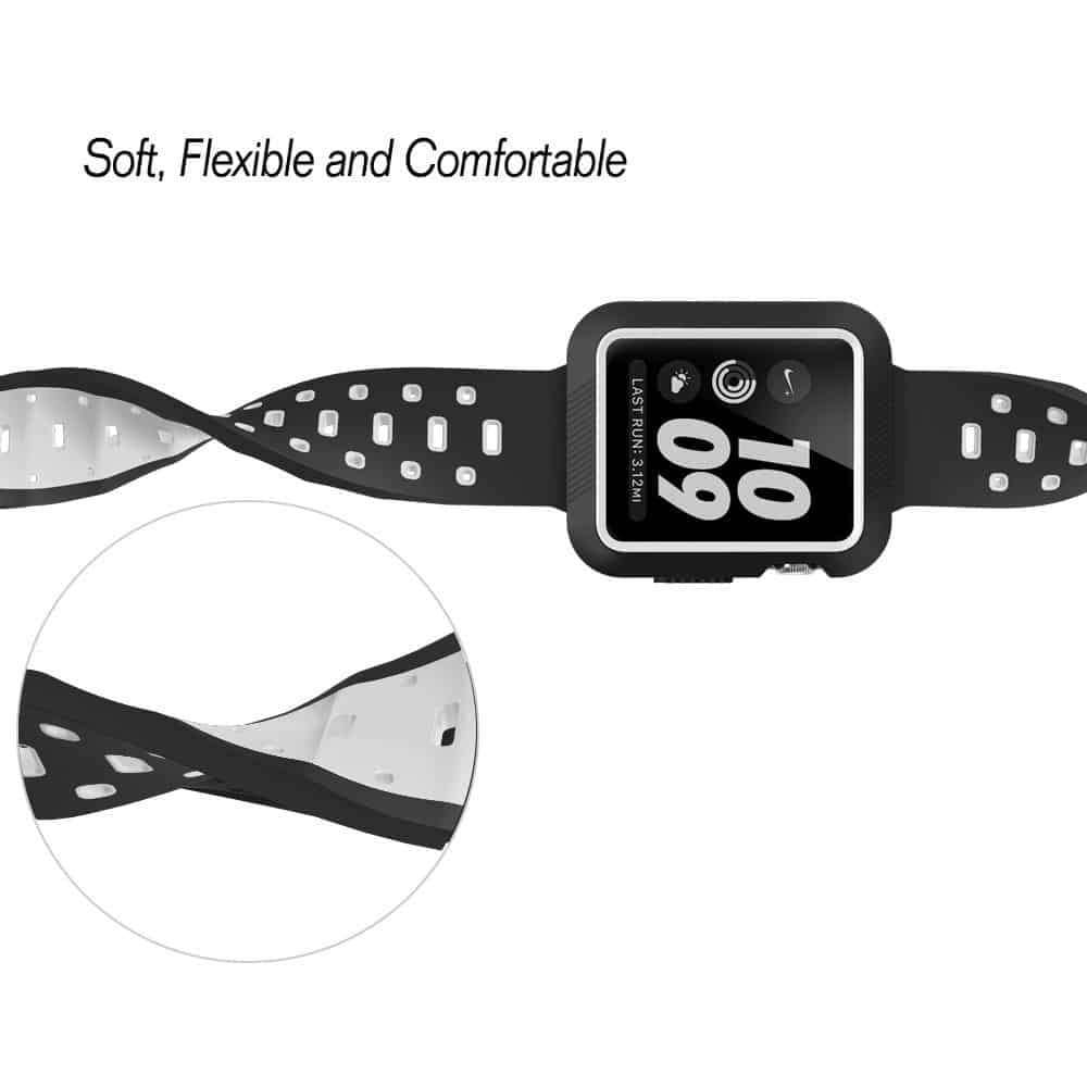 Killer Deals Silicone Strap & Bumper Case 38mm Apple Watch 2pc Combo