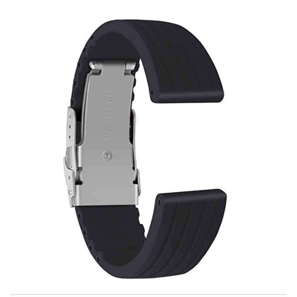 Killer Deals 22MM Waterproof Silicone Rubber Watch Strap  - Black