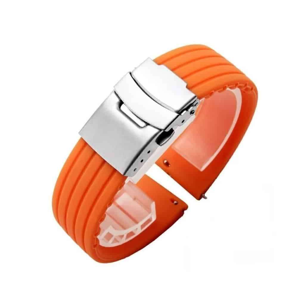Killer Deals 22MM Waterproof Silicone Rubber Watch Strap  - Orange