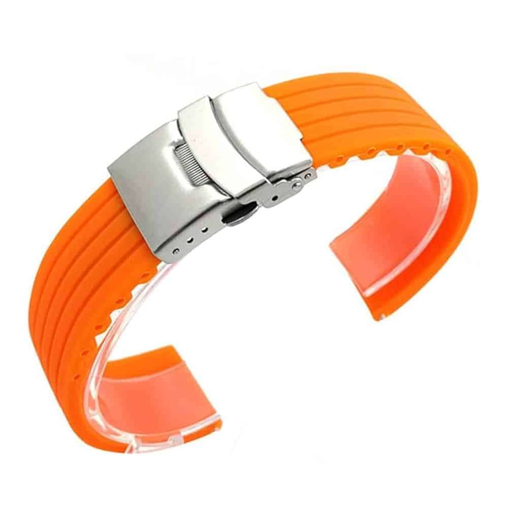 Killer Deals 22MM Waterproof Silicone Rubber Watch Strap  - Orange