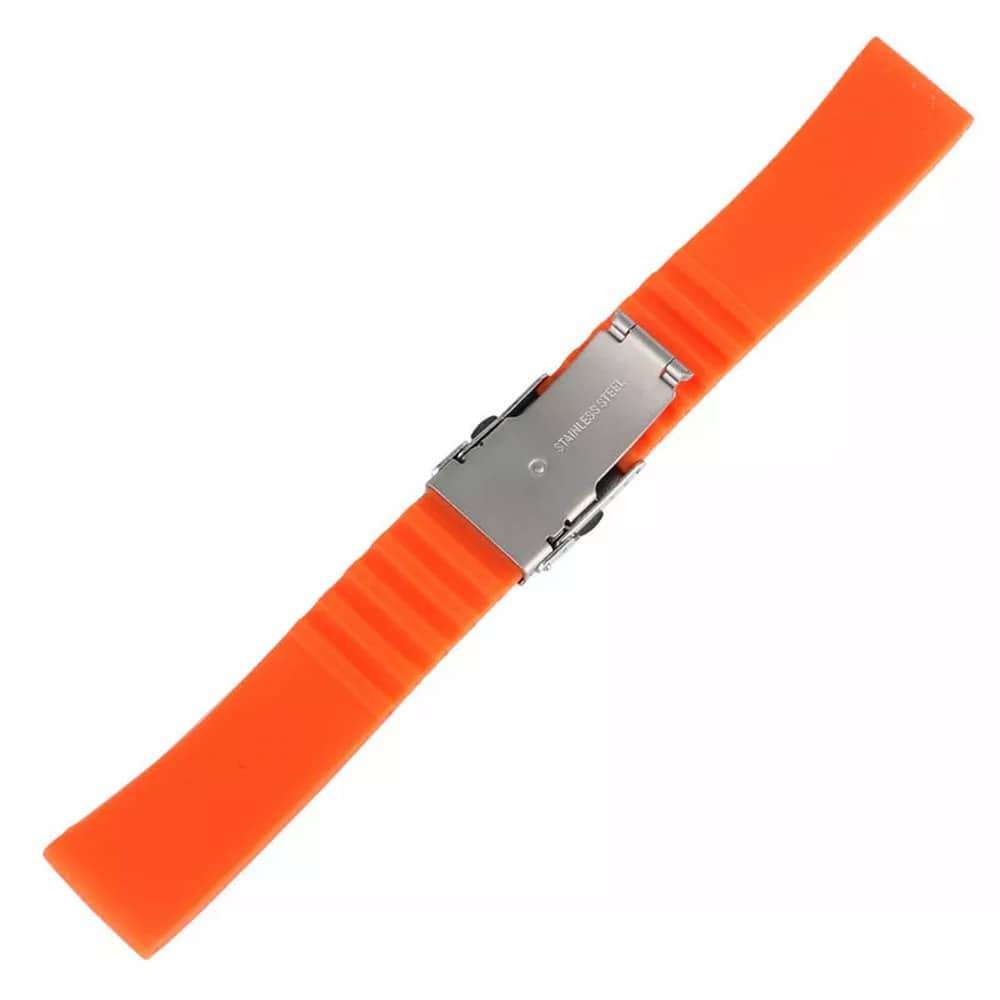Killer Deals 22MM Waterproof Silicone Rubber Watch Strap  - Orange