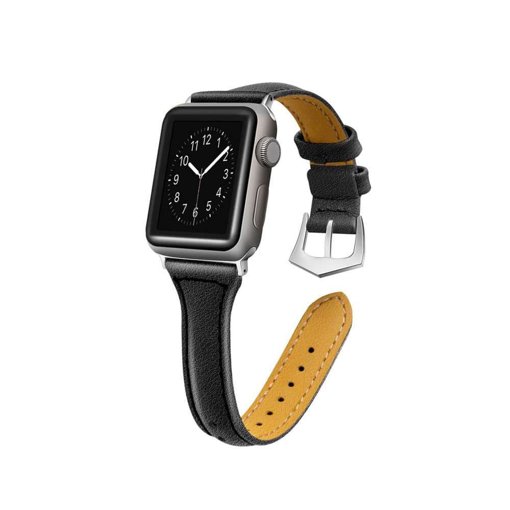 Killer Deals T shape Leather Strap for 38/40/41mm Apple Watch - Black