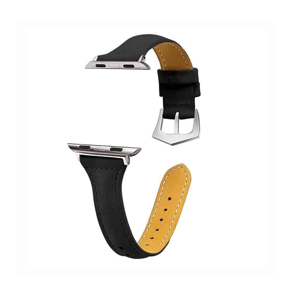 Killer Deals T shape Leather Strap for 38/40/41mm Apple Watch - Black