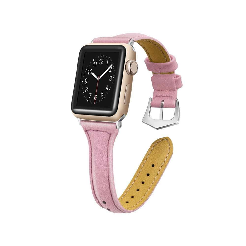 Killer Deals T shape Leather Strap for 38/40/41mm Apple Watch - Pink