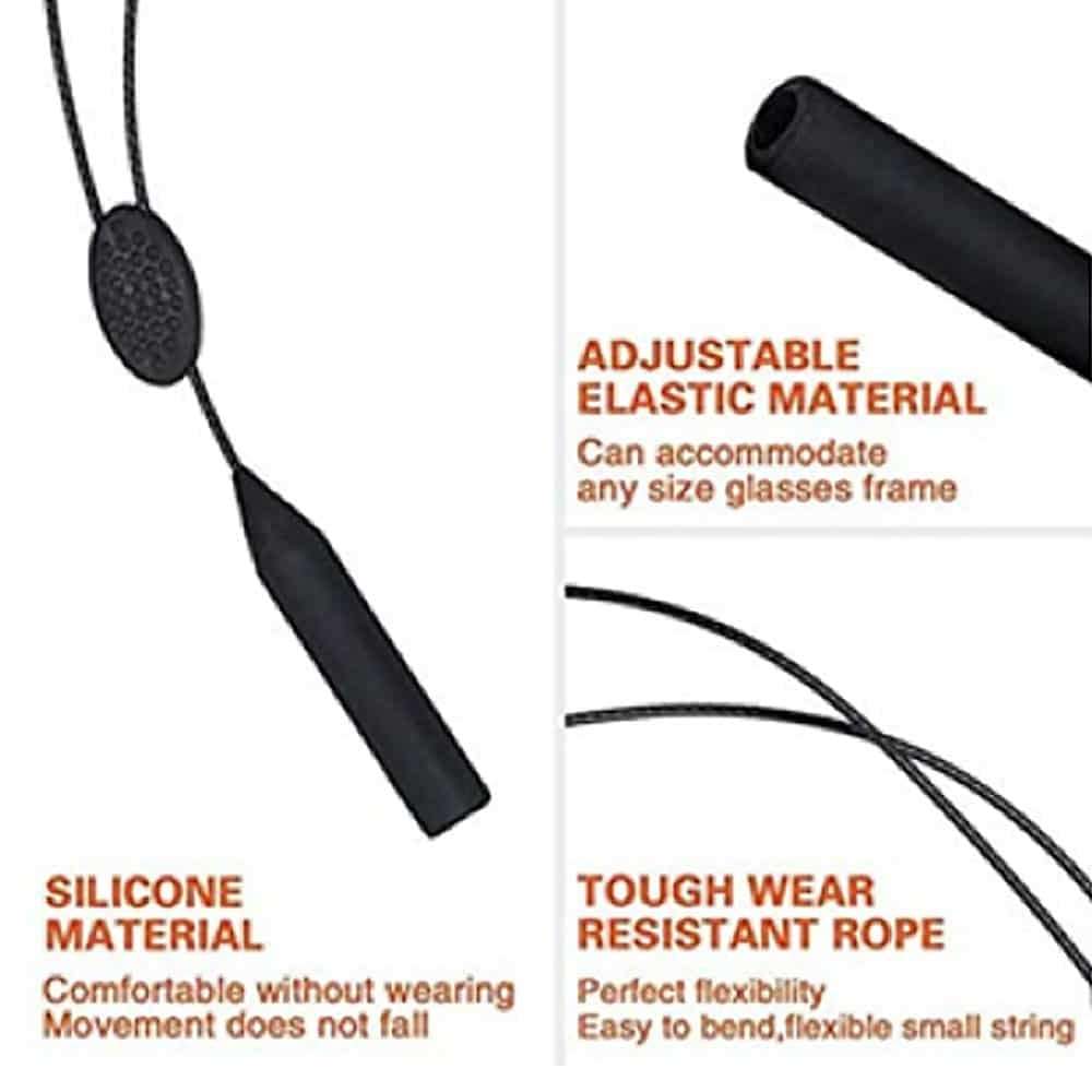 Killer Deals Adjustable Non-Slip Rubber Sports Sunglasses Strap Holder-25cm