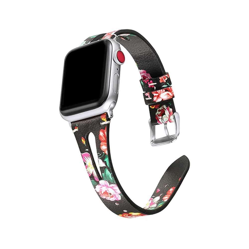 Killer Deals Leather Strap Compatible with 38/40/41mm Apple Watch - Flower