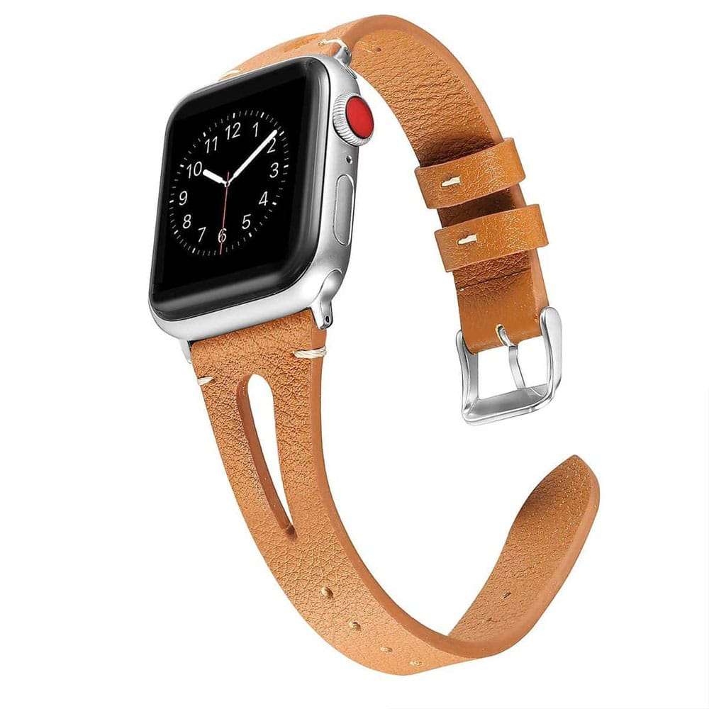 Killer Deals Leather Strap Compatible with 38/40/41mm Apple Watch - Red