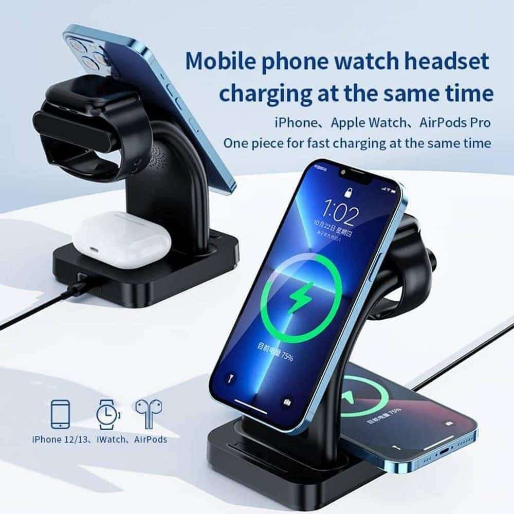 Killer Deals 5-in-1 MagSafe Wireless Charging Clock Station Dock for Apple