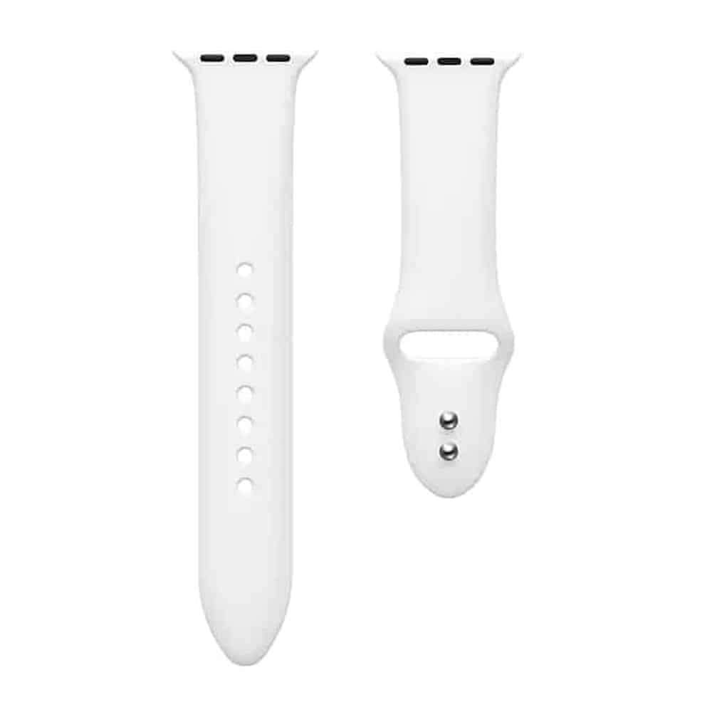 Killer Deals Slim Style Silicone Strap for 42/44/45/49mm Apple Watch- White