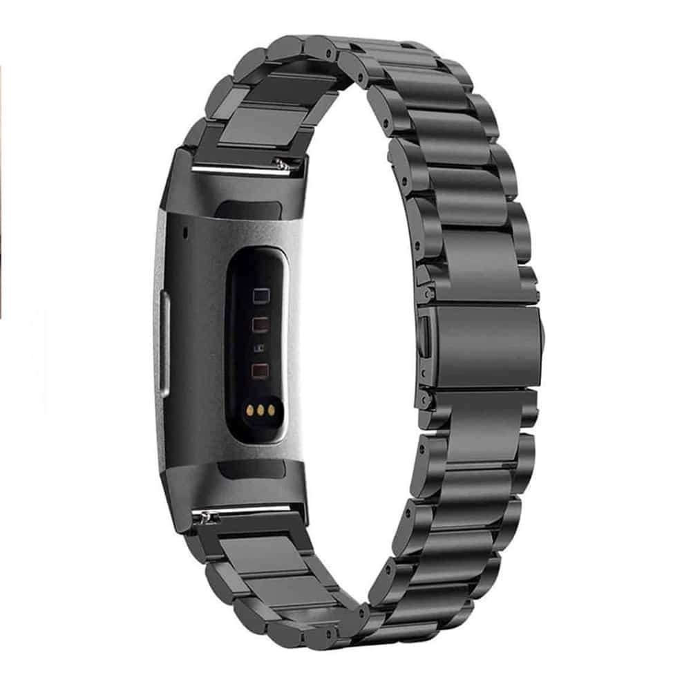 Killer Deals Stainless Steel Strap & Link Tool for Fitbit Charge 3 / 4 - Black