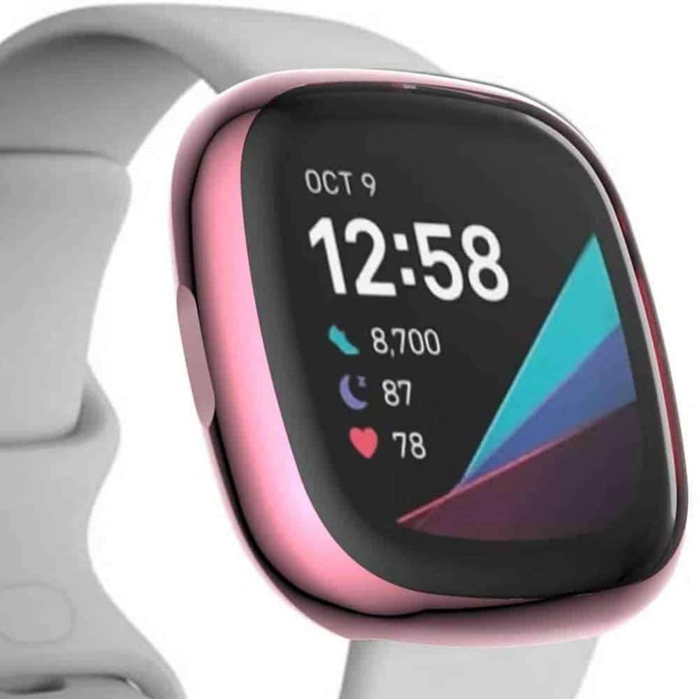 Killer Deals TPU Silicone Case for Fitbit Versa 3/ Fitbit Sense - Pink