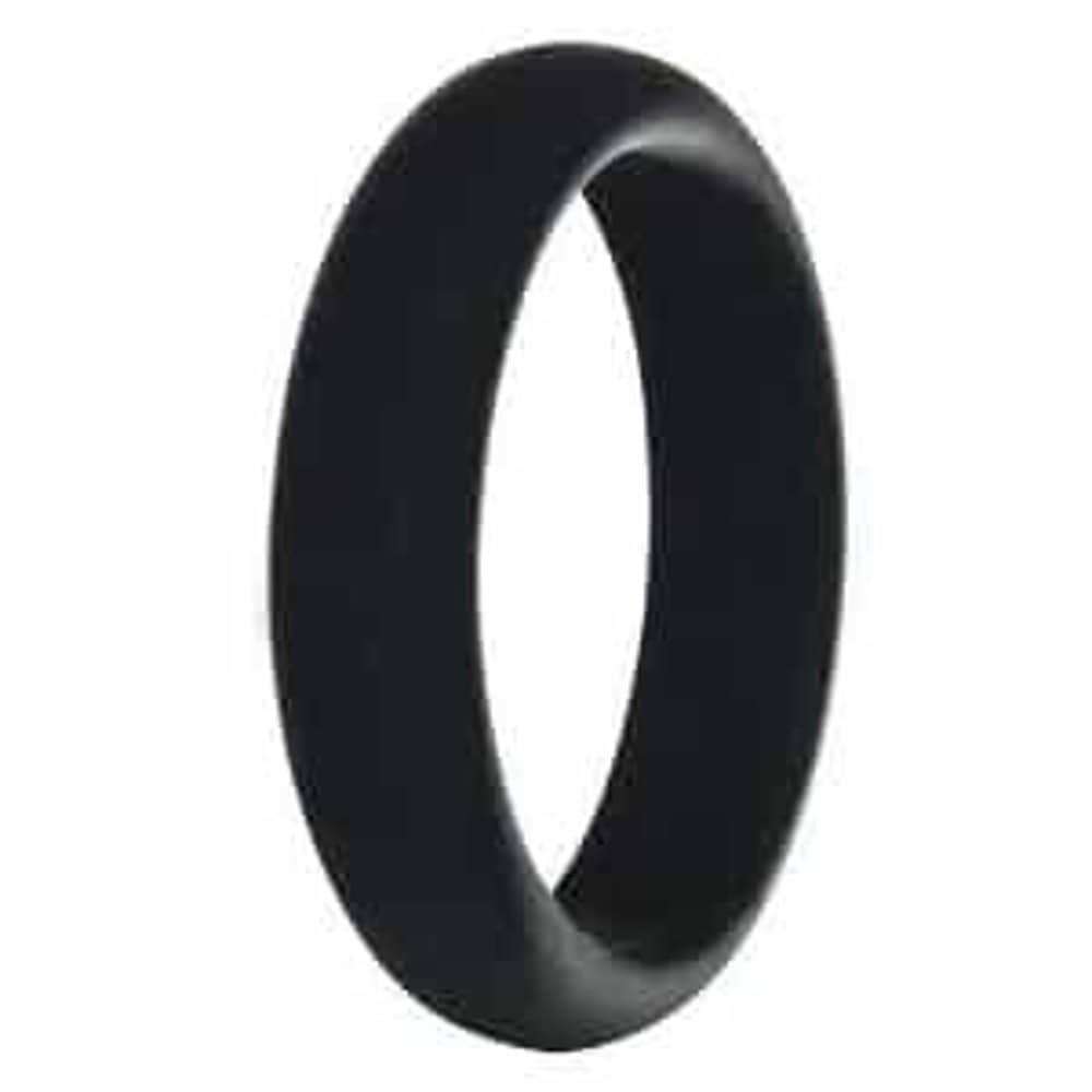 Killer Deals Women's Wedding Exercise Silicone Ring - 5mm - Black- S