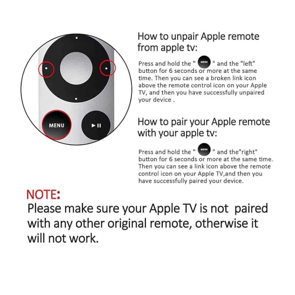 Killer Deals Plastic Remote Controller for Apple TV 1/2/3/4 Generation