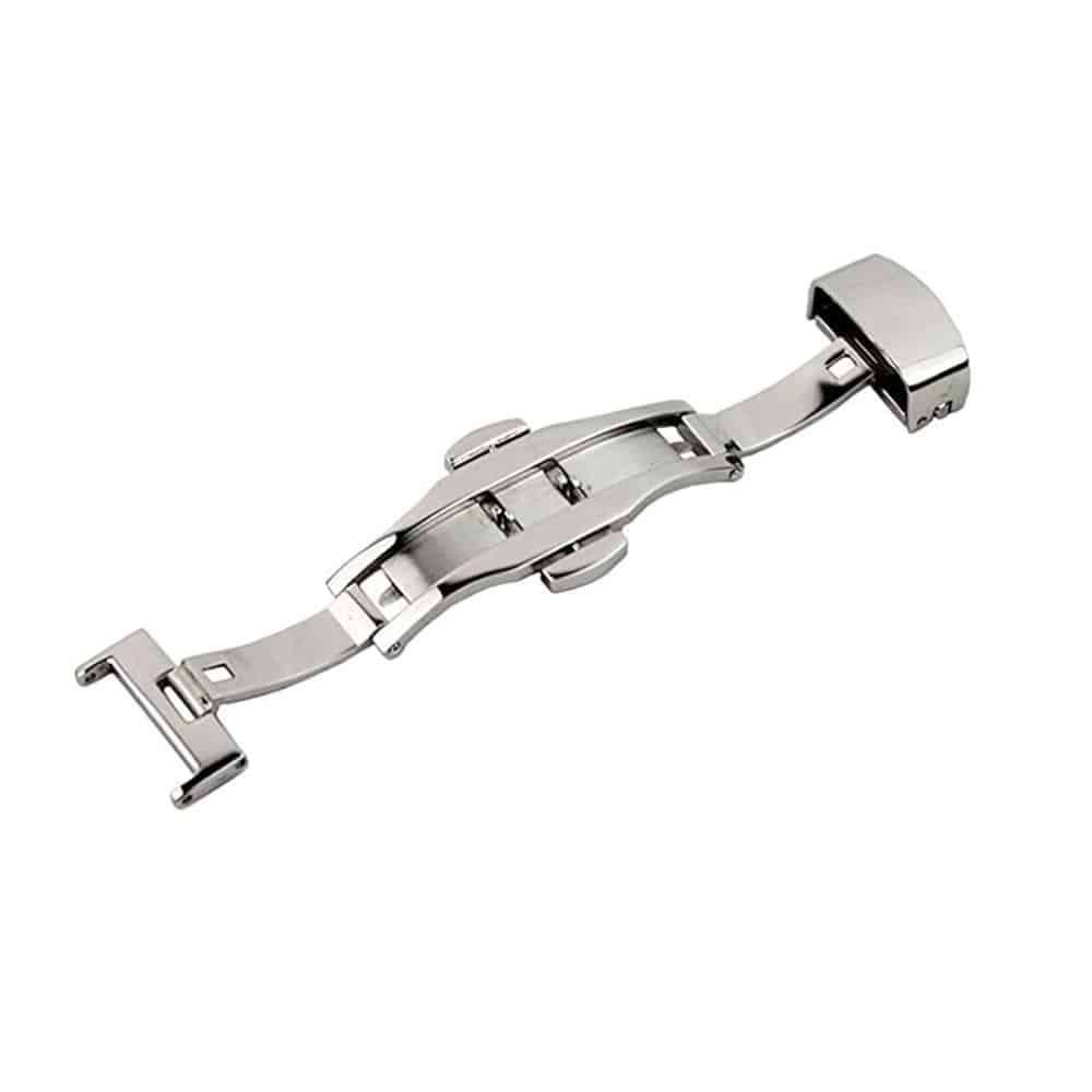 Killer Deals 18mm stainless-steel deployment clasp for watch strap - Silver