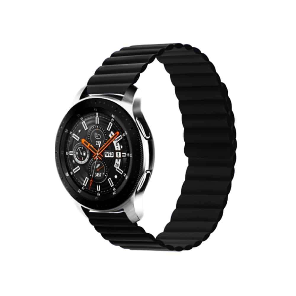 Killer Deals 20mm Universal Silicone Magnetic Strap for Huawei Samsung Garmin - Black