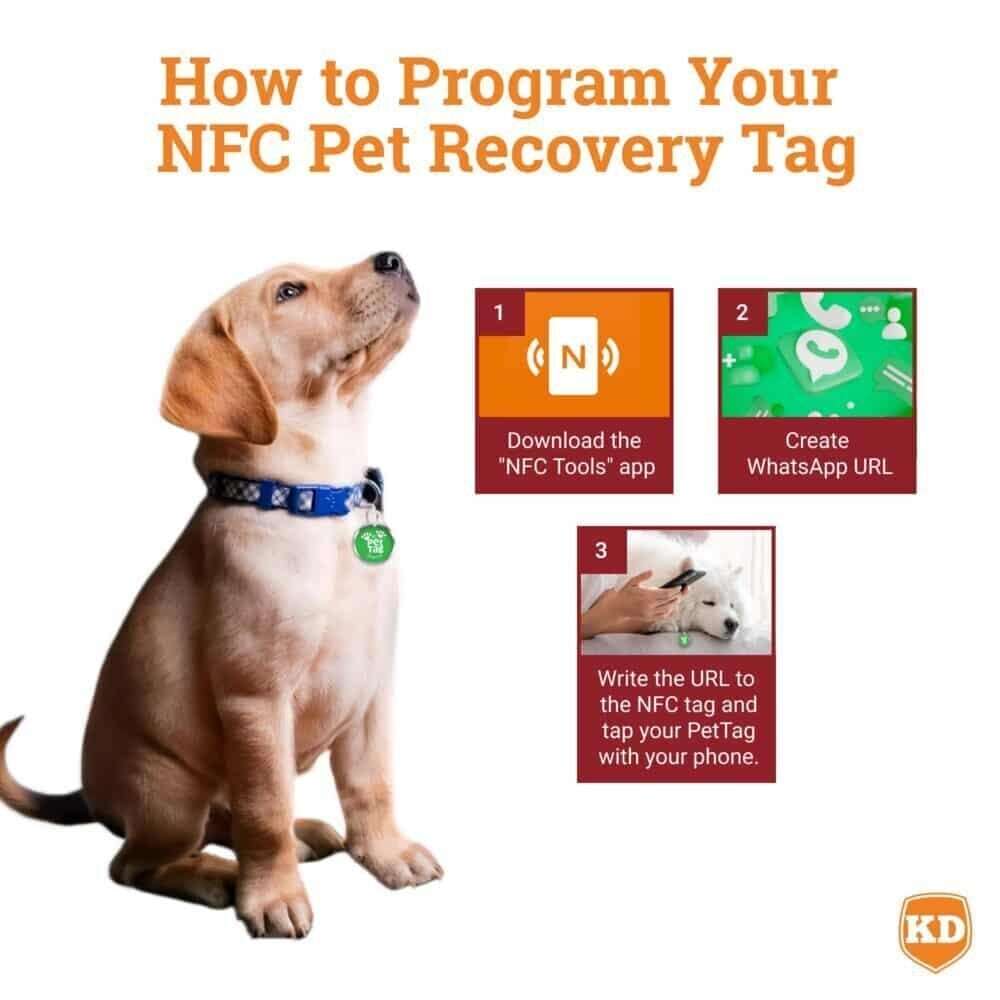 Killer Deals NFC Lost Pet Tag- Tap to WhatsApp