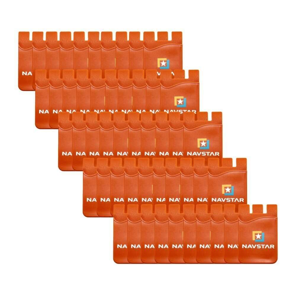 Navstar Cell Phone Stick -On Wallet Credit Business ID Card Holder - 50 Pack