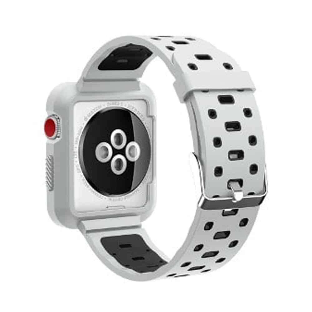 Killer Deals Silicone Strap & Case Compatible with 38mm iWatch - White, Black