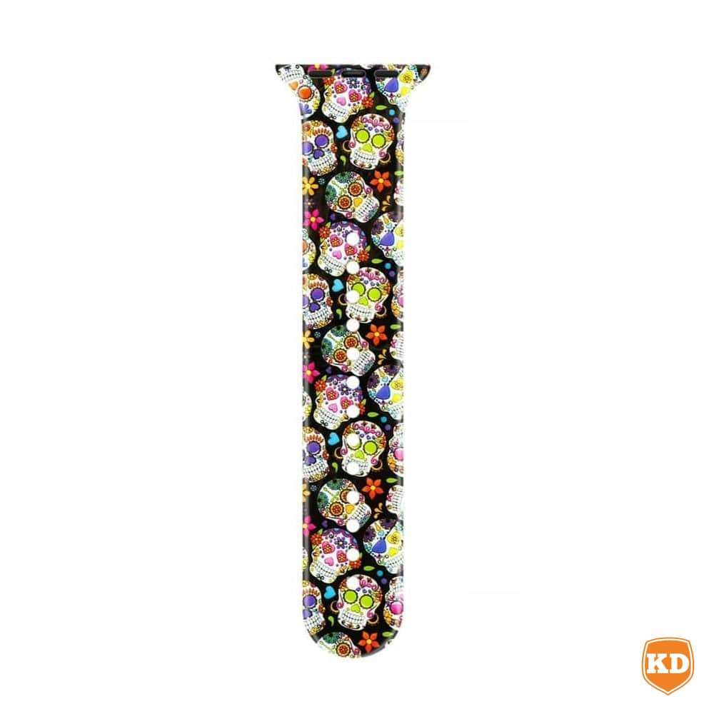 Killer Deals 38/40/41mm Apple Watch  silicone strap - Colour skulls