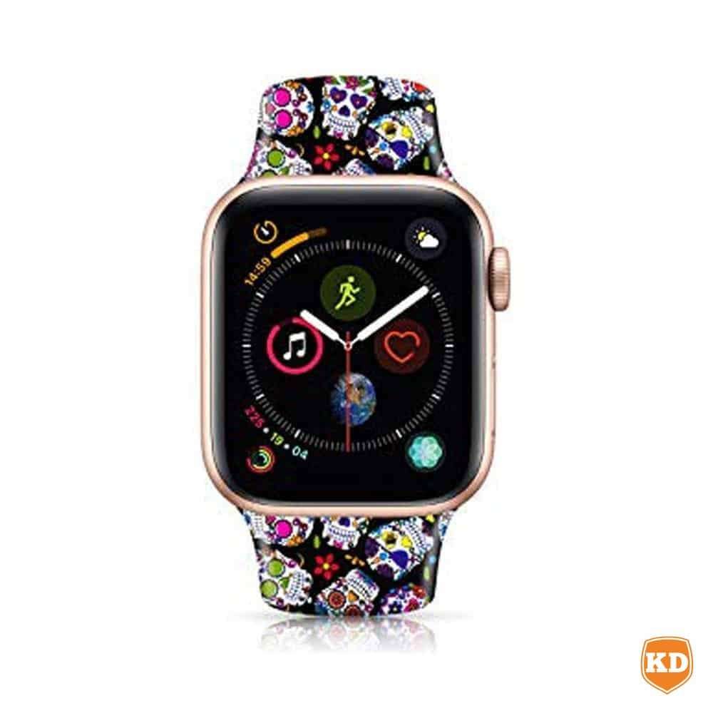 Killer Deals 38/40/41mm Apple Watch  silicone strap - Colour skulls