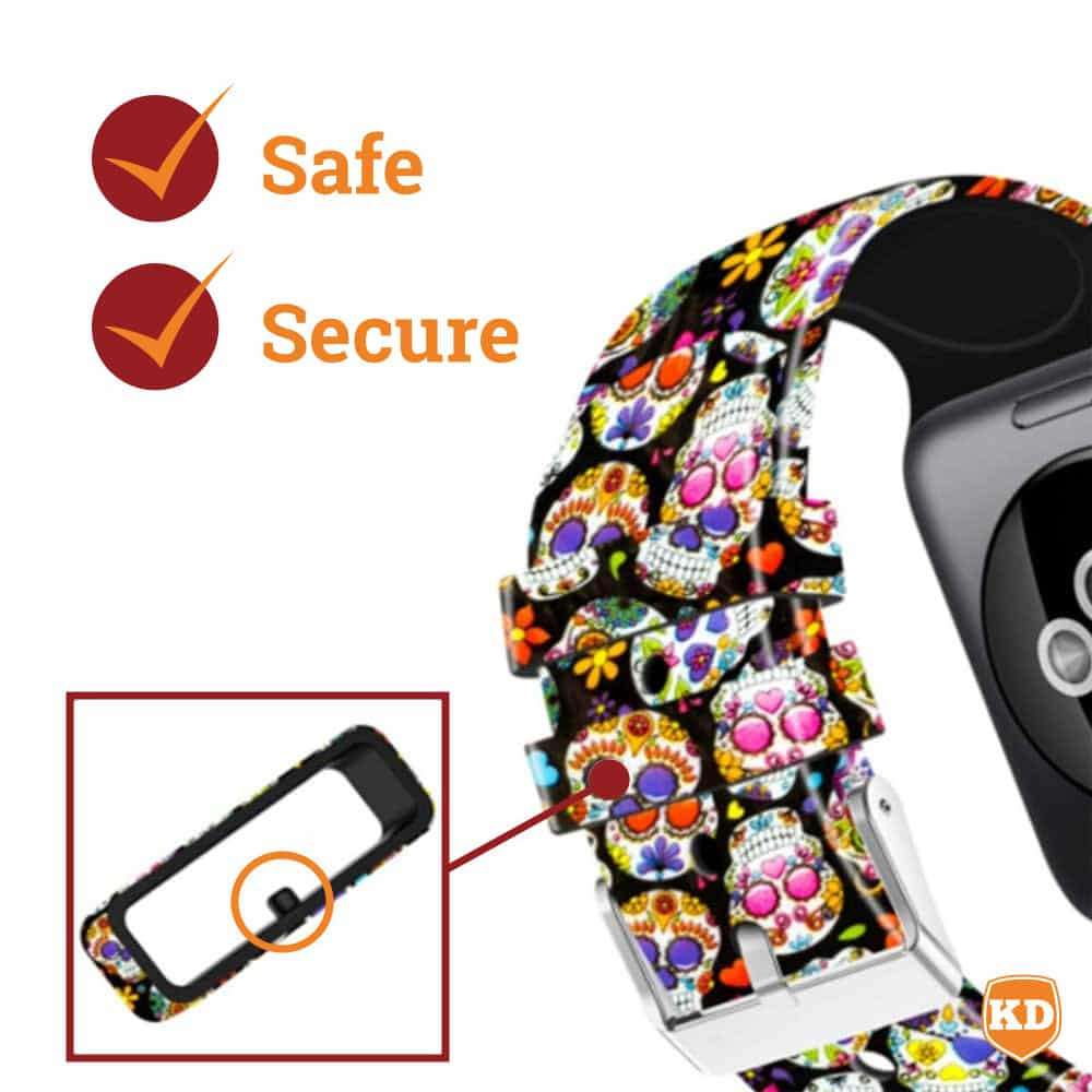 Killer Deals 38/40/41mm Apple Watch  silicone strap - Colour skulls
