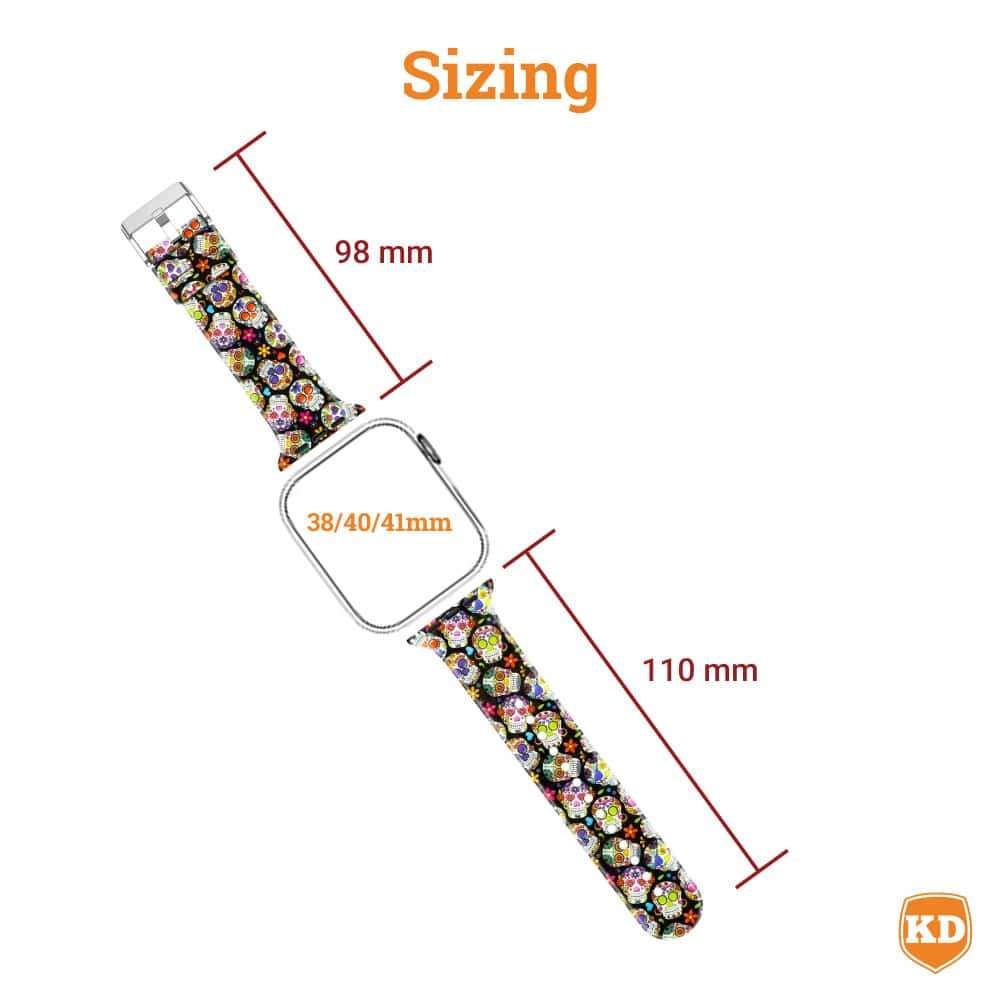 Killer Deals 38/40/41mm Apple Watch  silicone strap - Colour skulls