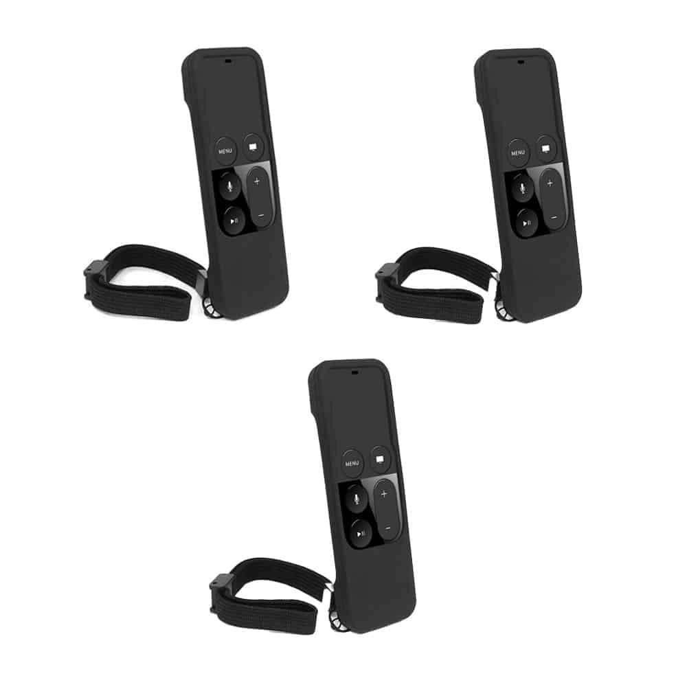 Killer Deals Silicone Remote Case for Apple TV 4th Gen  32GB/64GB- Black x3  Combo