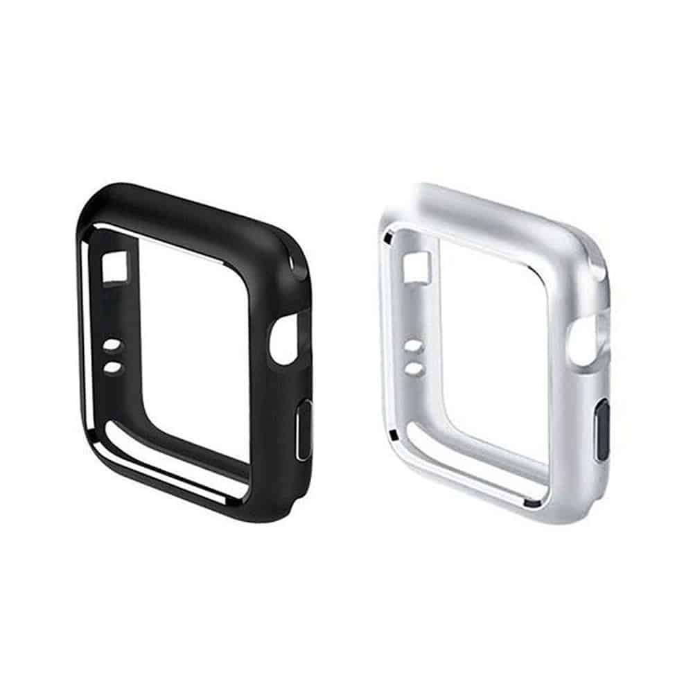 Killer Deals Magnetic Aluminium Protective Case for 44mm Apple Watch- Silver Black 2 Pack