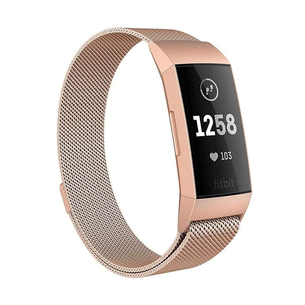 Killer Deals Steel Milanese Strap for Fitbit Charge 3/ 4- Gold Black Silver